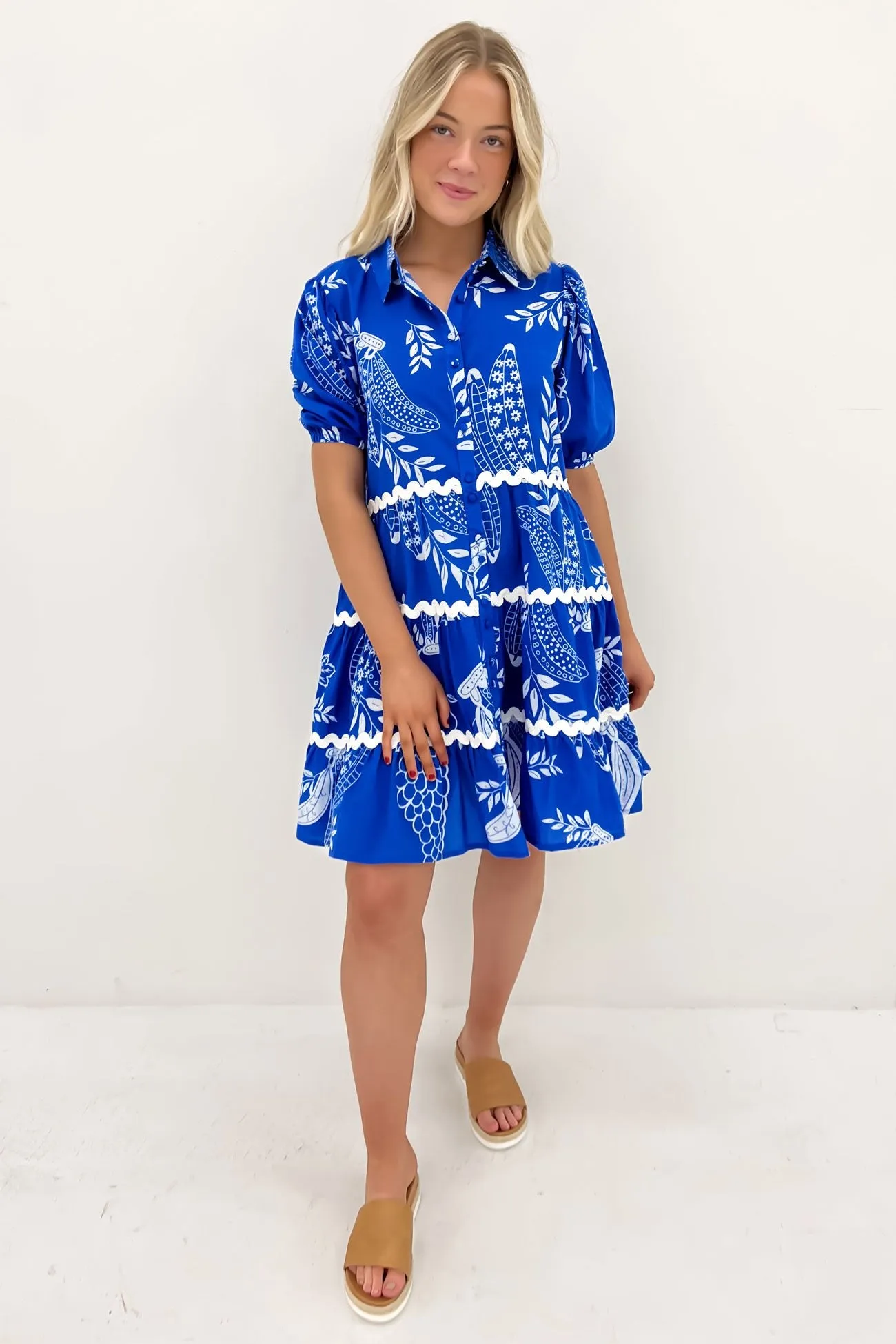 Alice Mini Dress Blue Sea