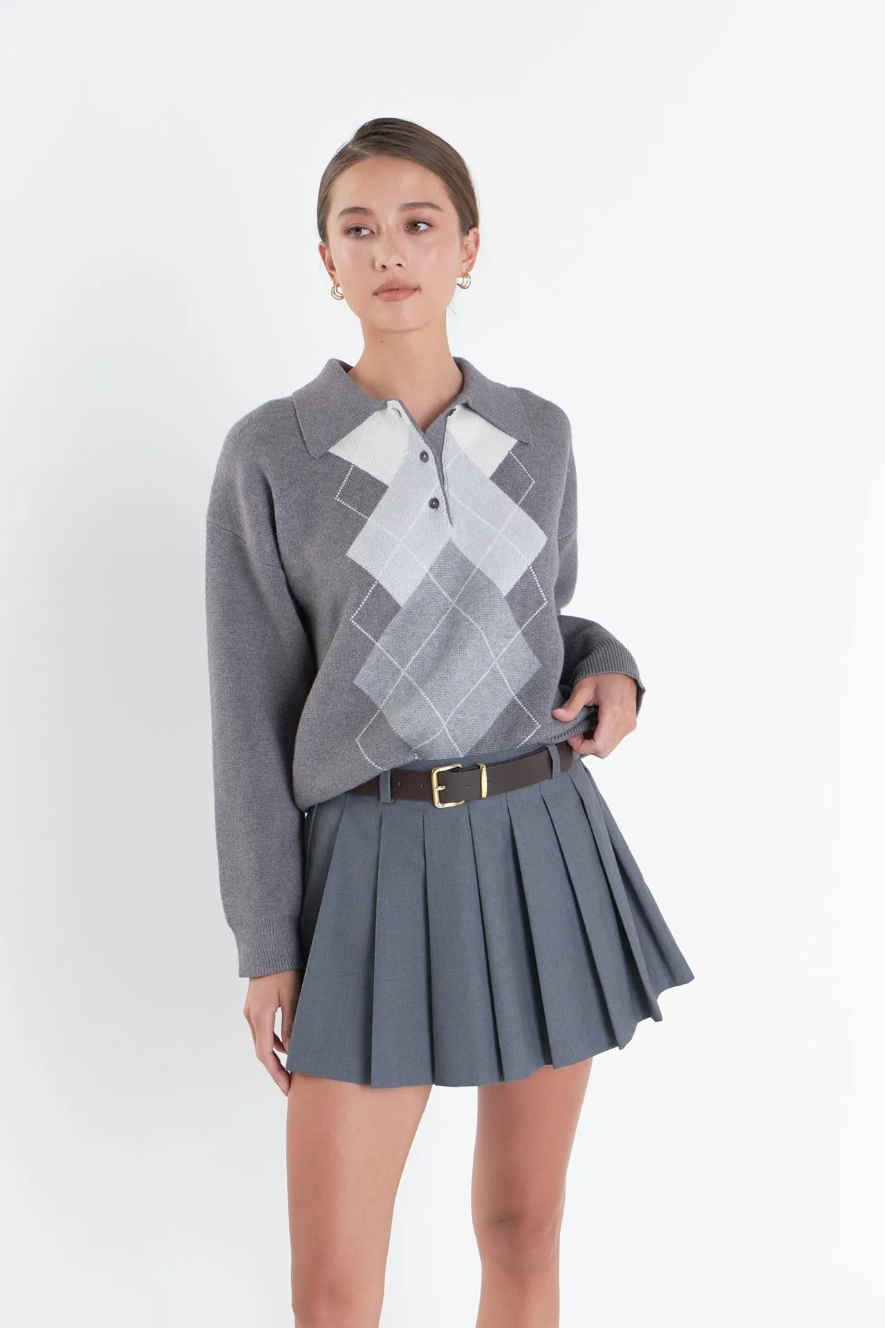 Argyle Knit Sweater