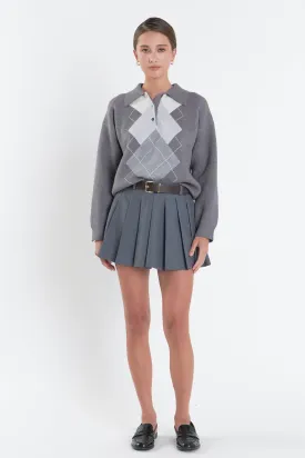 Argyle Knit Sweater