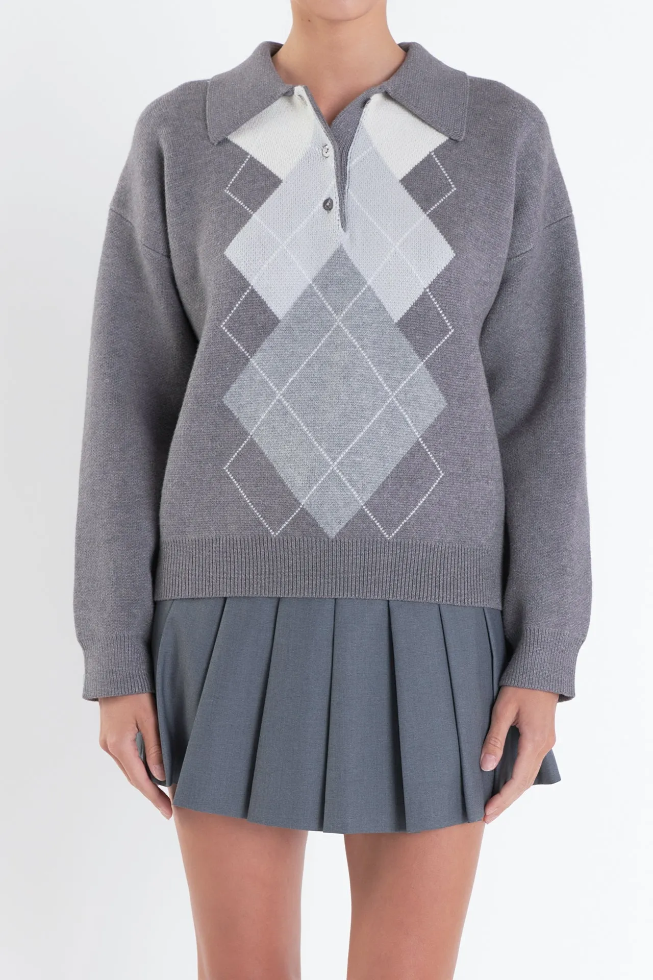 Argyle Knit Sweater