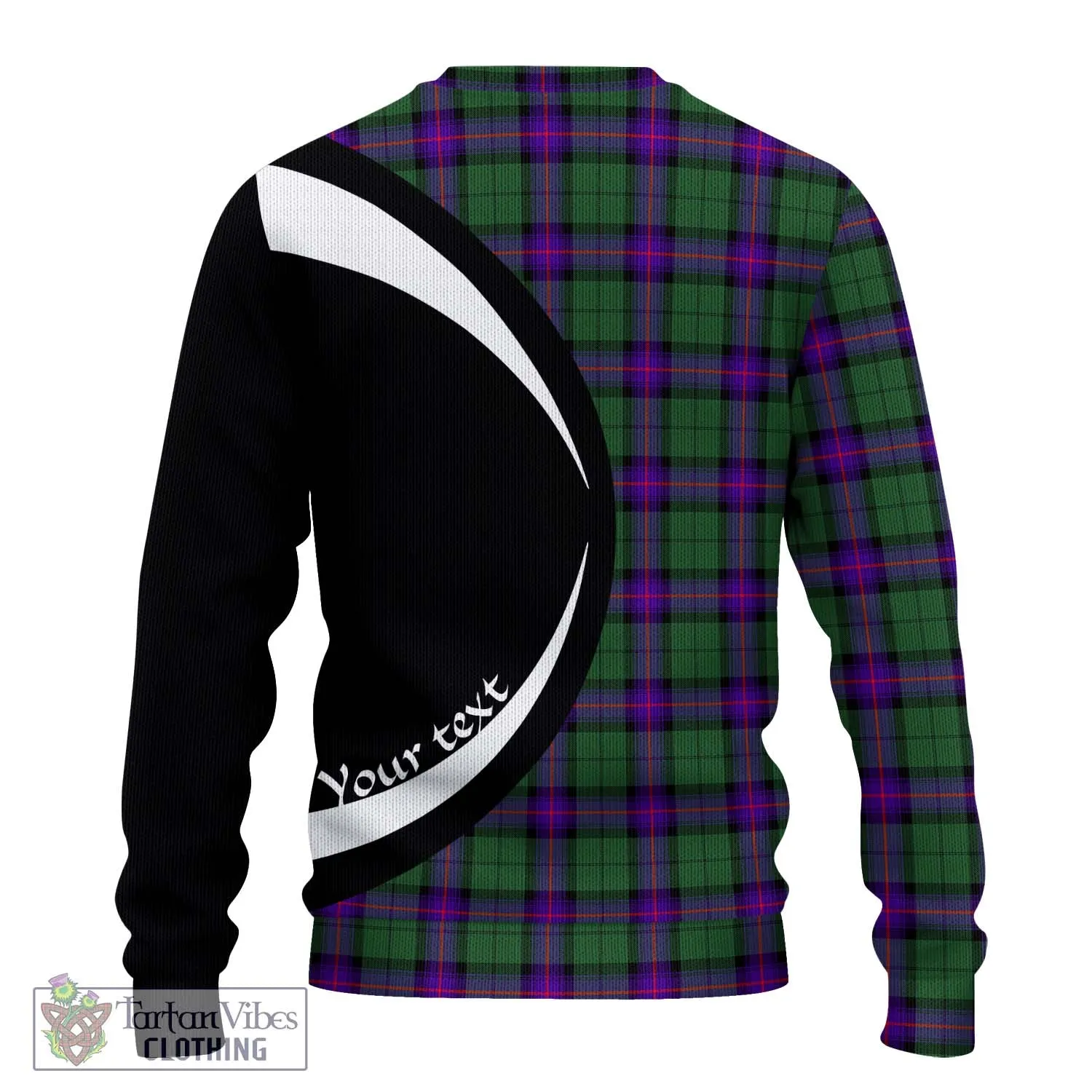 Armstrong Modern Tartan Ugly Sweater with Family Crest Circle Style