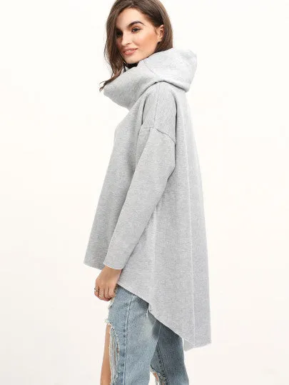 “Avenue” oversize turtle neck warm high low sweater