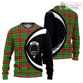 Baxter Modern Tartan Ugly Sweater with Family Crest Circle Style