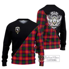 Belshes Tartan Ugly Sweater with Family Crest and Military Logo Style