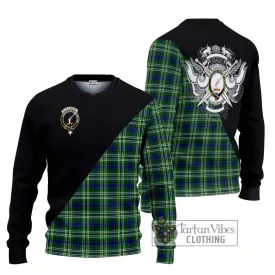 Blackadder Tartan Ugly Sweater with Family Crest and Military Logo Style