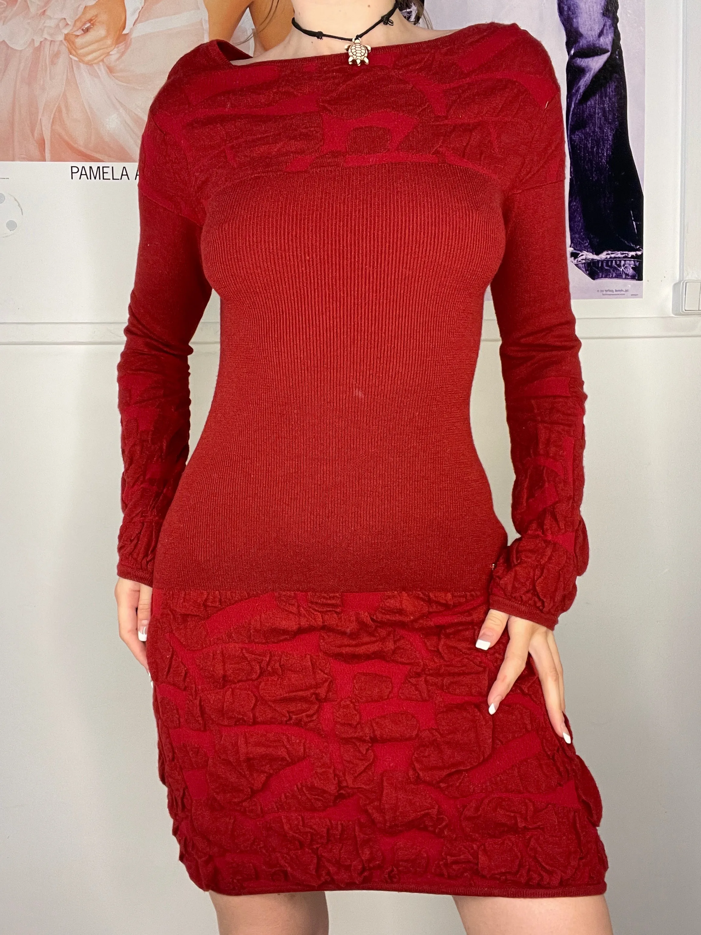 bodyshaped thin knitwear dress