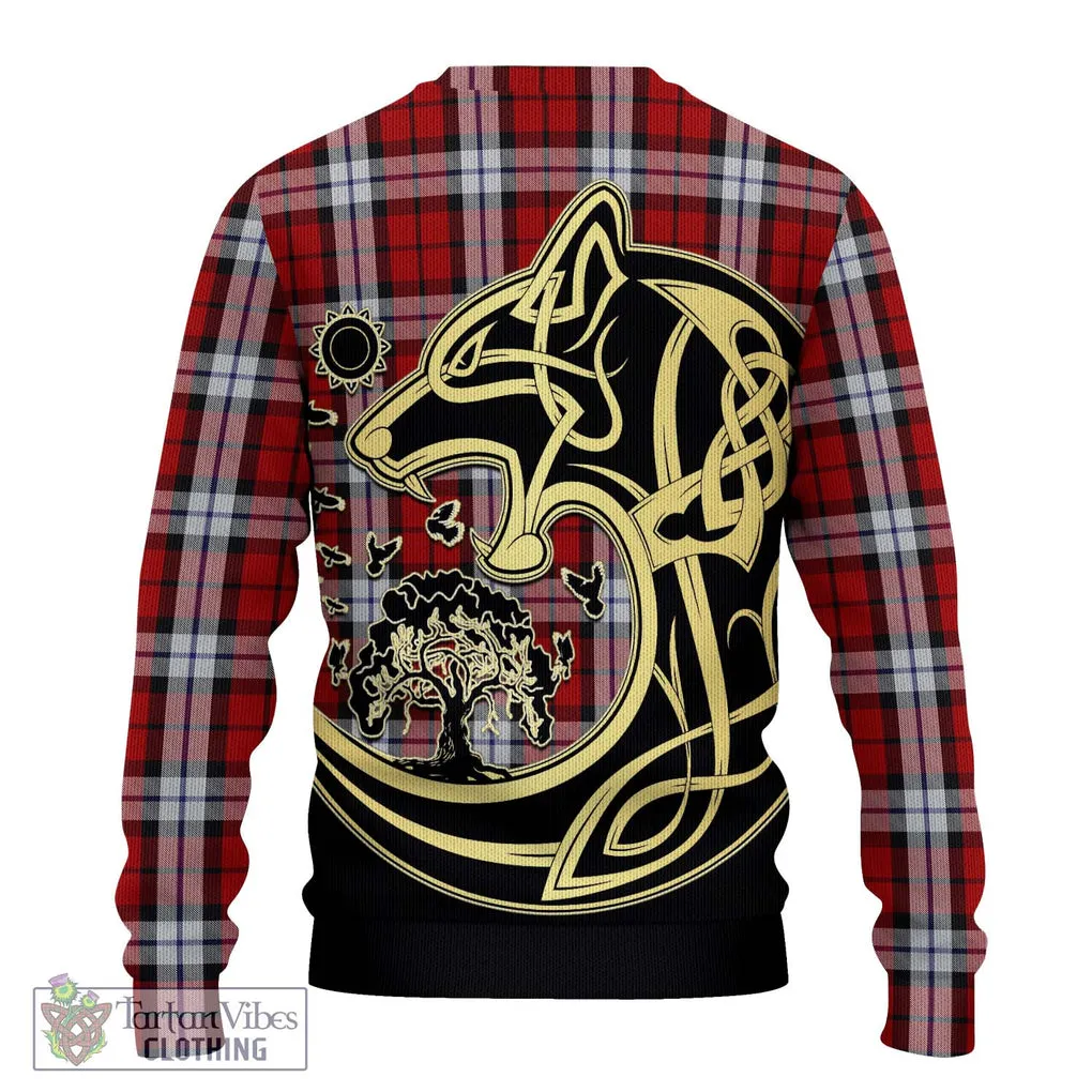 Brodie Dress Tartan Ugly Sweater with Family Crest Celtic Wolf Style