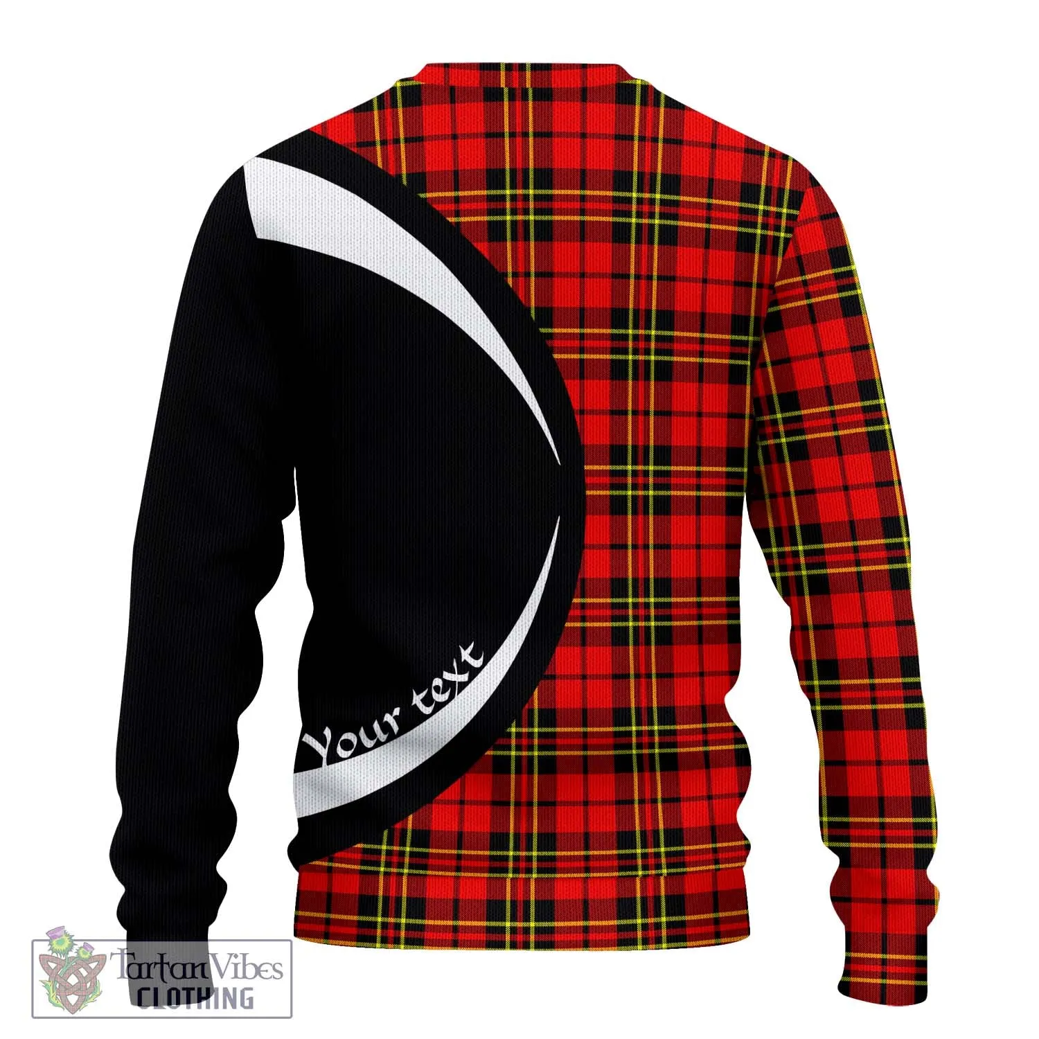 Brodie Modern Tartan Ugly Sweater with Family Crest Circle Style