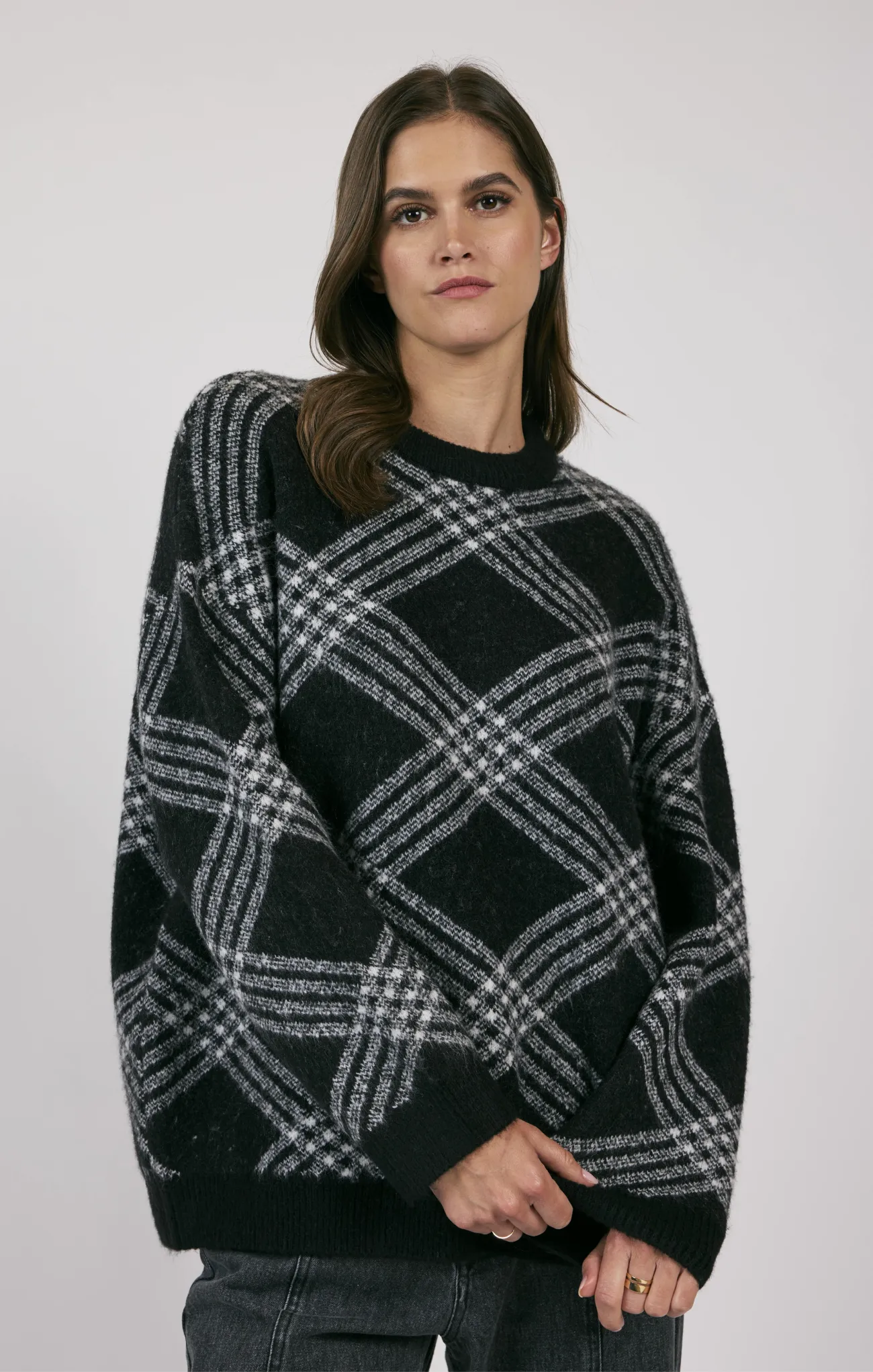 Brooke Plaid Print Sweater