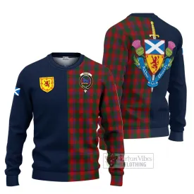 Bruce Old Tartan Ugly Sweater with Scottish Lion Royal Arm Half Style