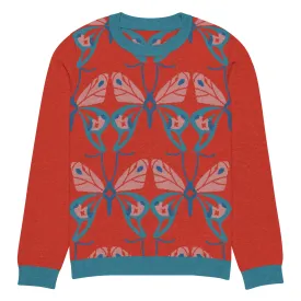 Butterfly Paradise Knitted Crewneck Sweater