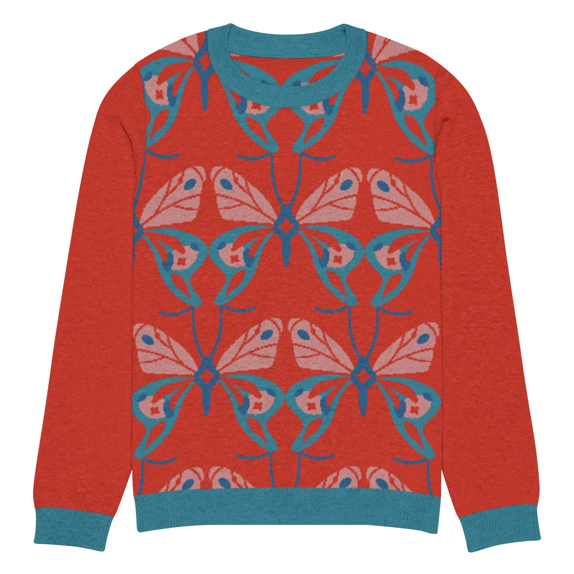 Butterfly Paradise Knitted Crewneck Sweater