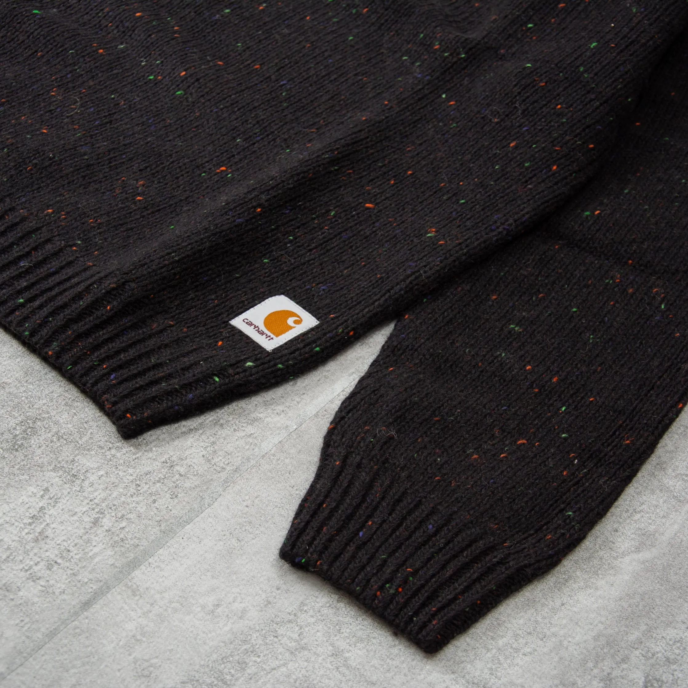 Carhartt WIP Anglistic Sweater - Speckled Black