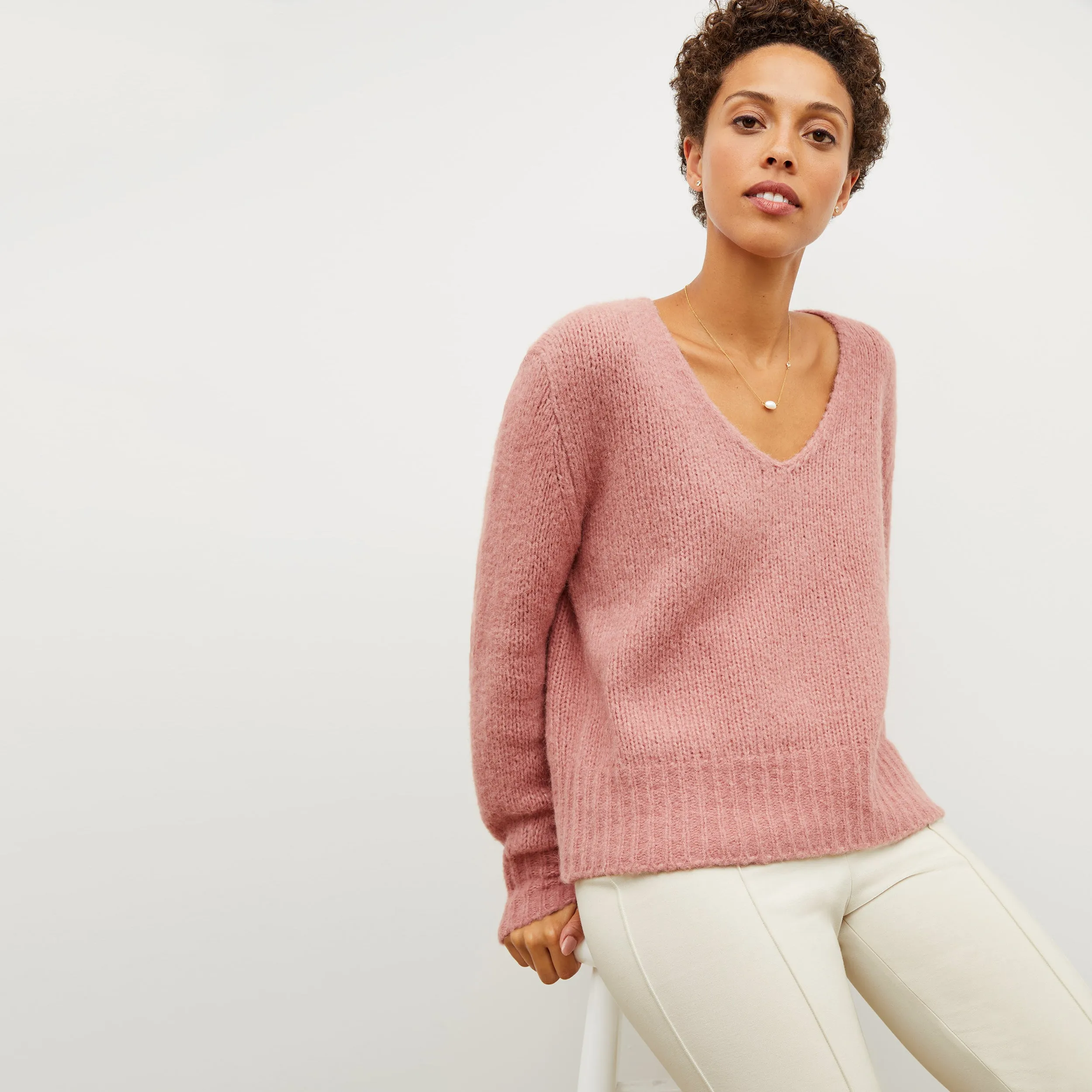 Cathy Sweater - Fine Alpaca :: Himalayan Salt