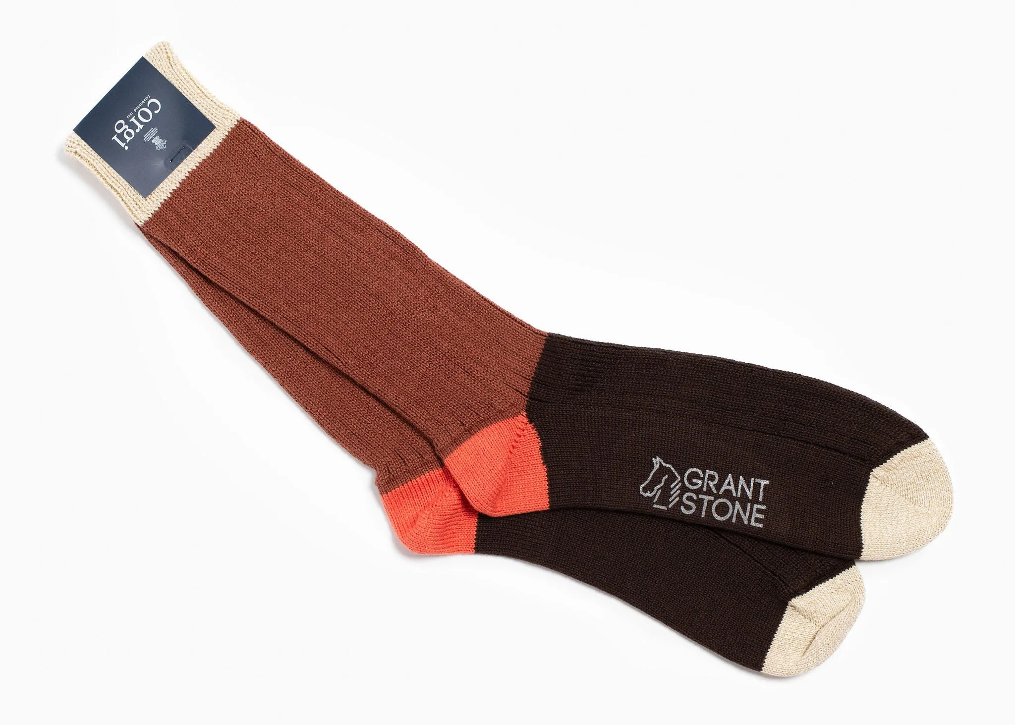 Corgi x Grant Stone Heavyweight Cotton Sock