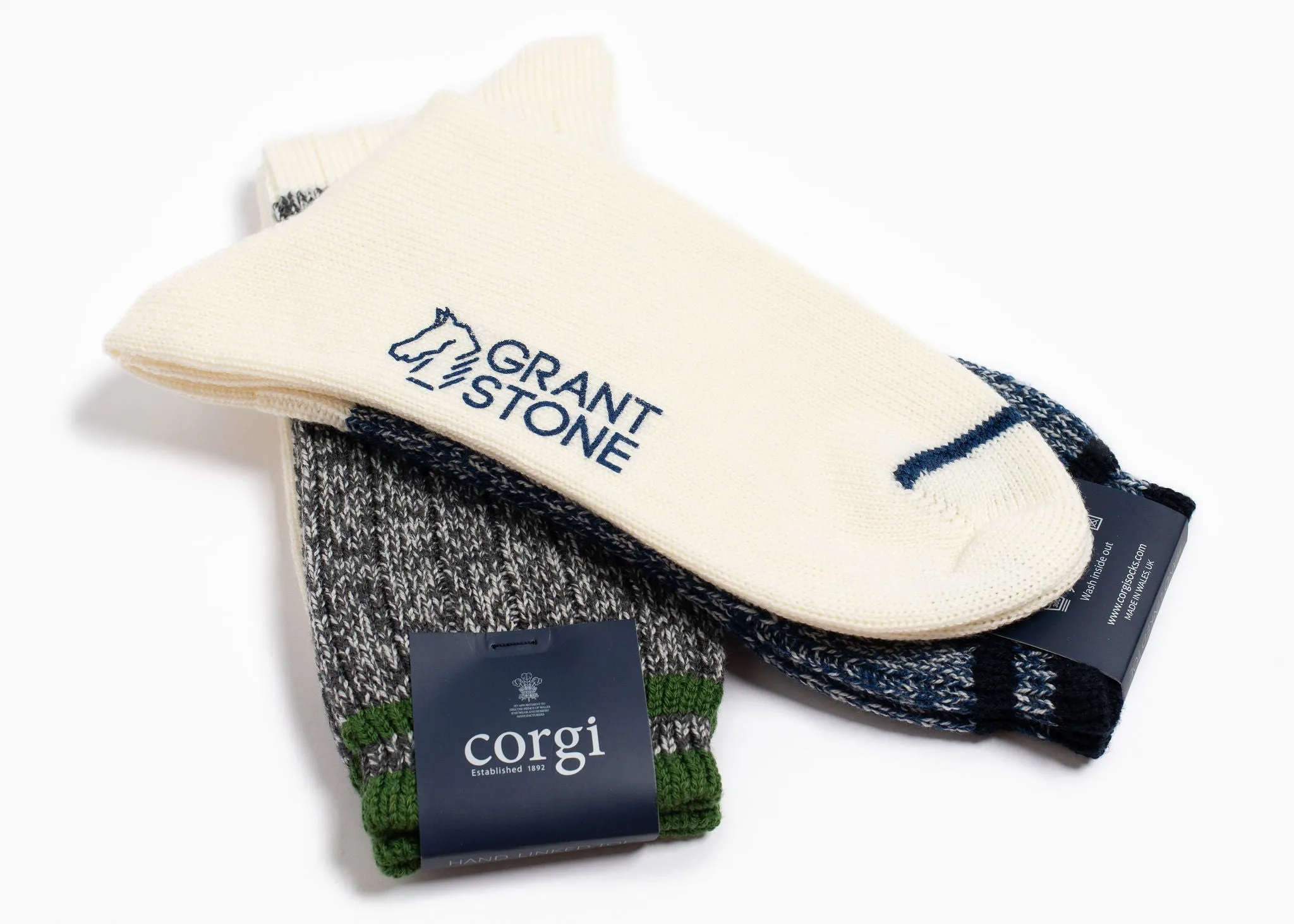 Corgi x Grant Stone Heavyweight Wool/Cotton Sock