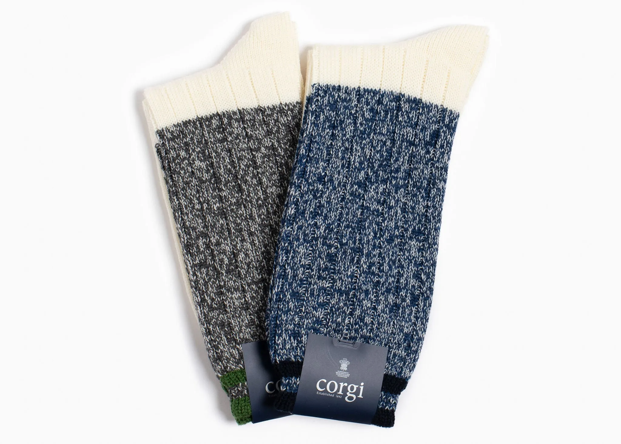 Corgi x Grant Stone Heavyweight Wool/Cotton Sock