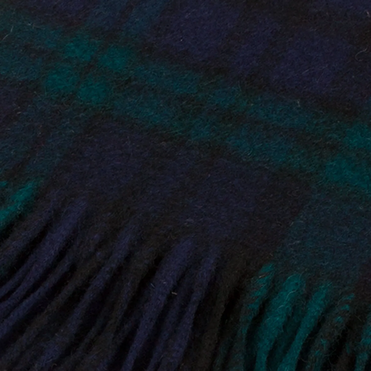 Edinburgh 100% Lambswool Scarf  Black Watch Double Scale