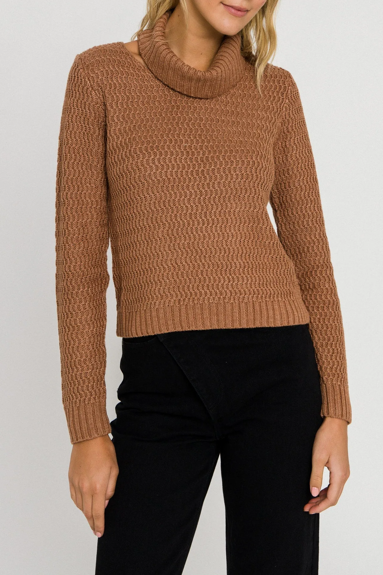 English Factory - Cut-Out Neck Sweater