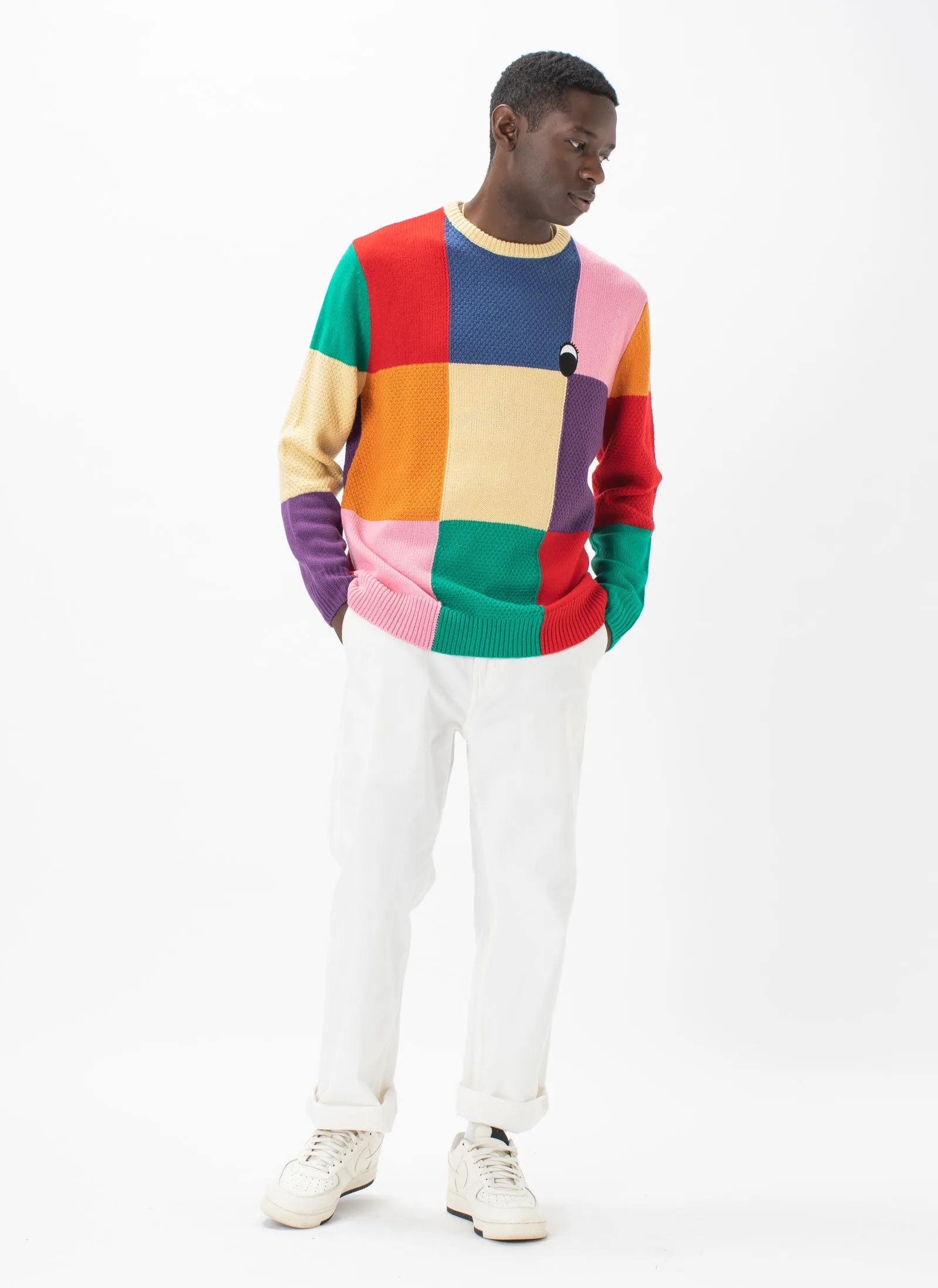 Gerald Knit Sweater Patchwork