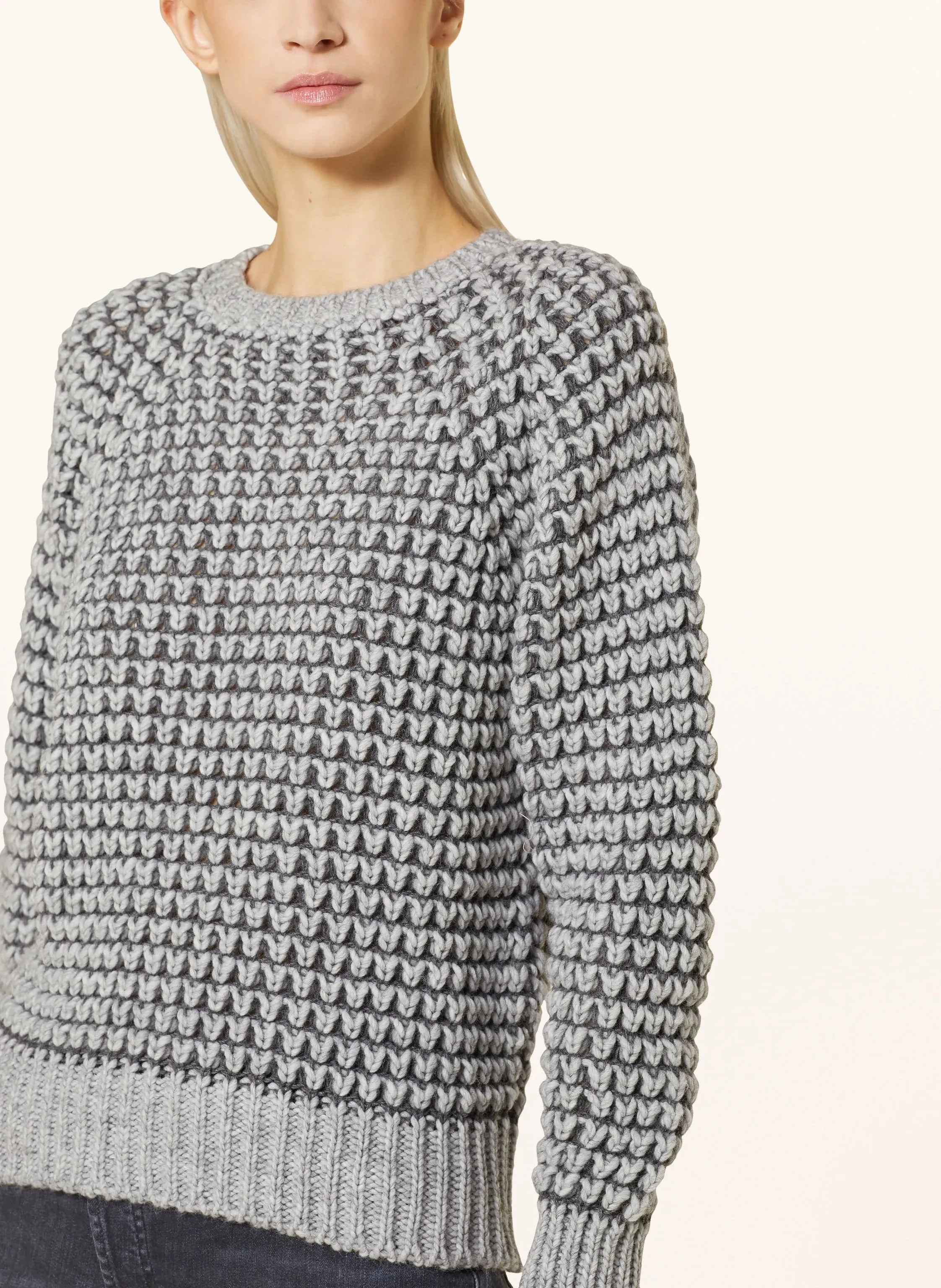 H Dark Grey & Light Grey Knitted Sweater