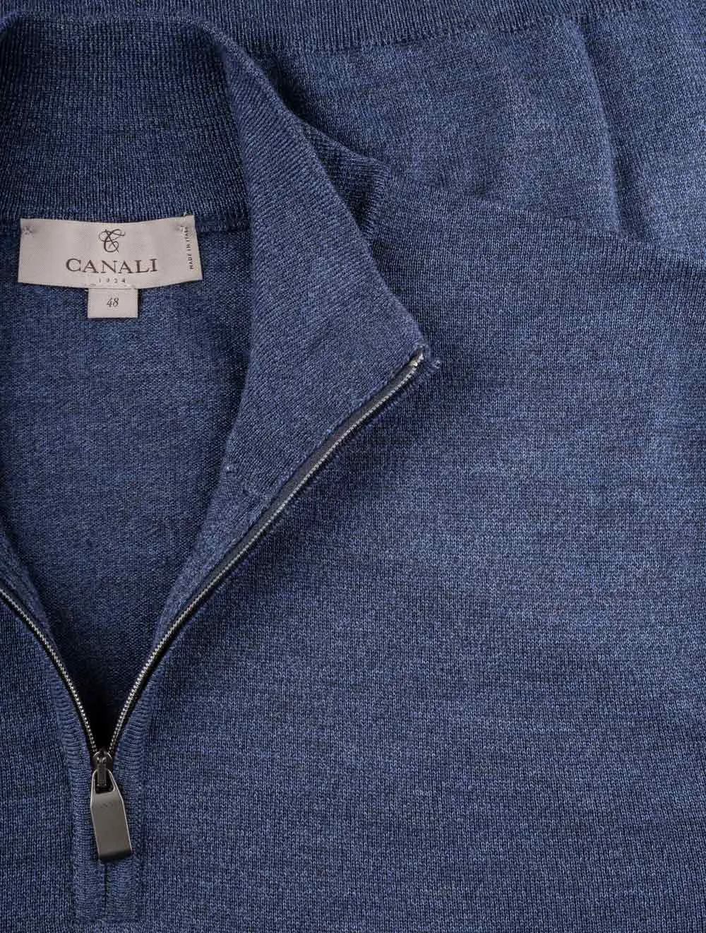 Half Zip Knitwear Blue