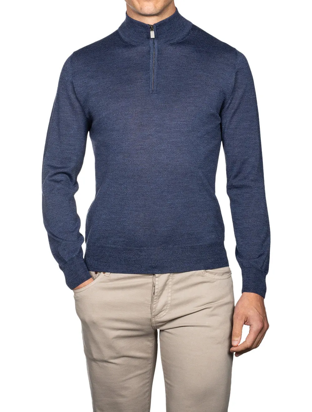 Half Zip Knitwear Blue