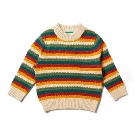 Honeycomb Rainbow Snuggly Knitted Jumper