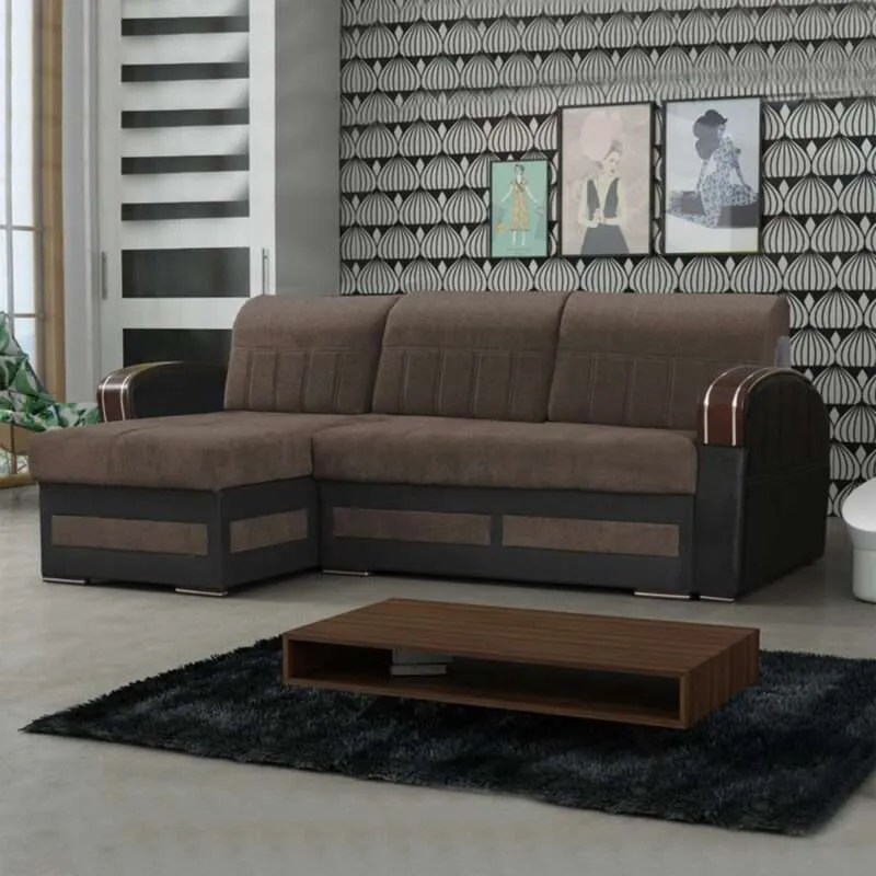 Kiven Corner Sofa Bed - Stylish and Versatile Seater in Shades of Grey