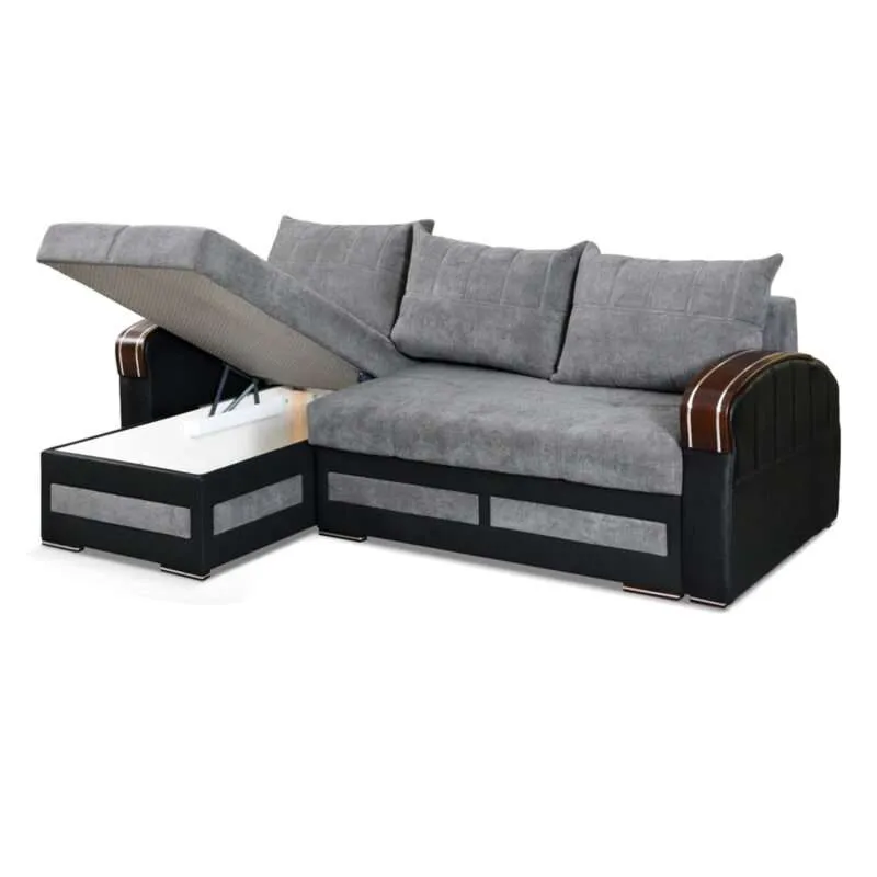 Kiven Corner Sofa Bed - Stylish and Versatile Seater in Shades of Grey