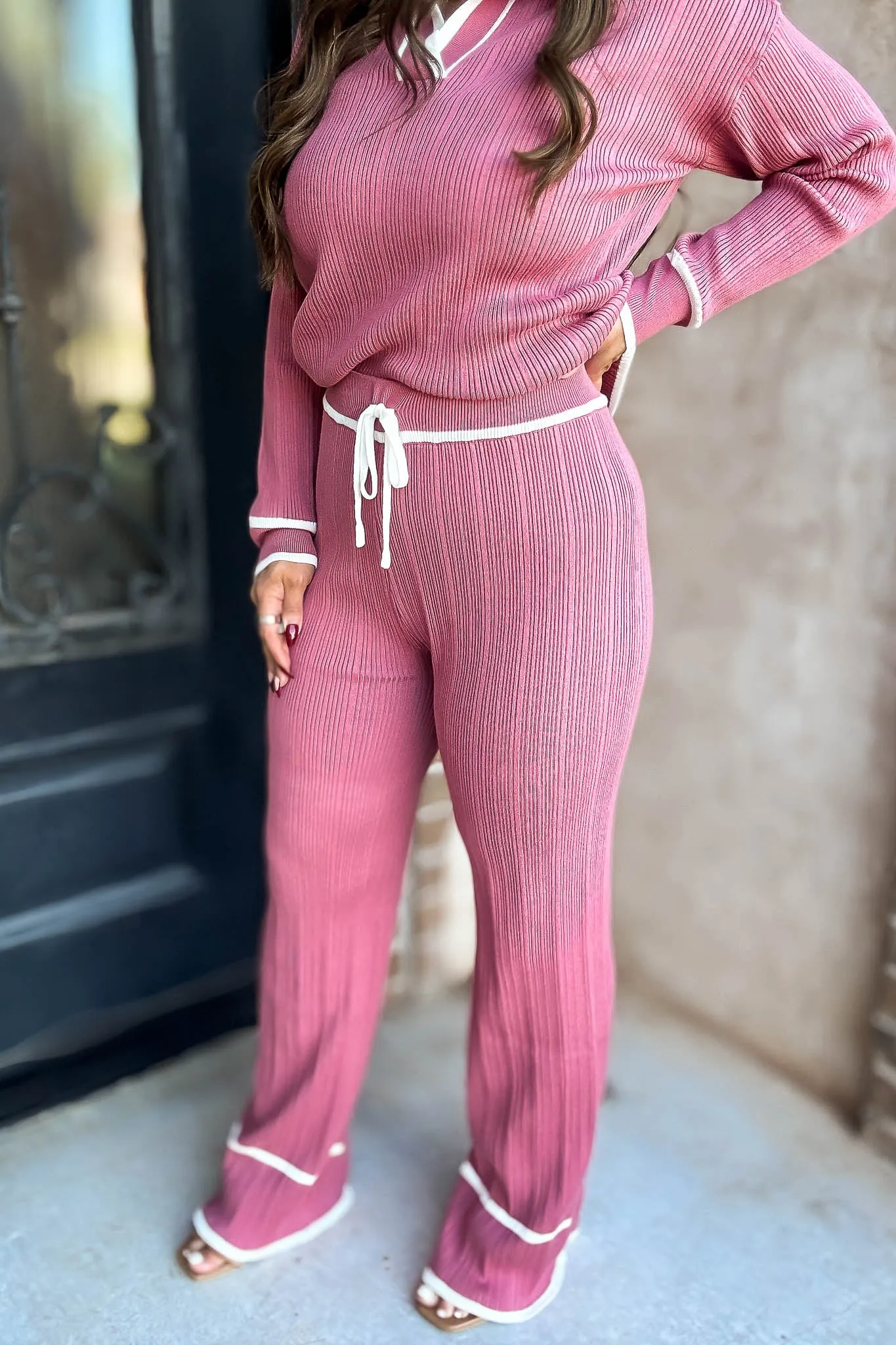 Mauve Sweater Pants