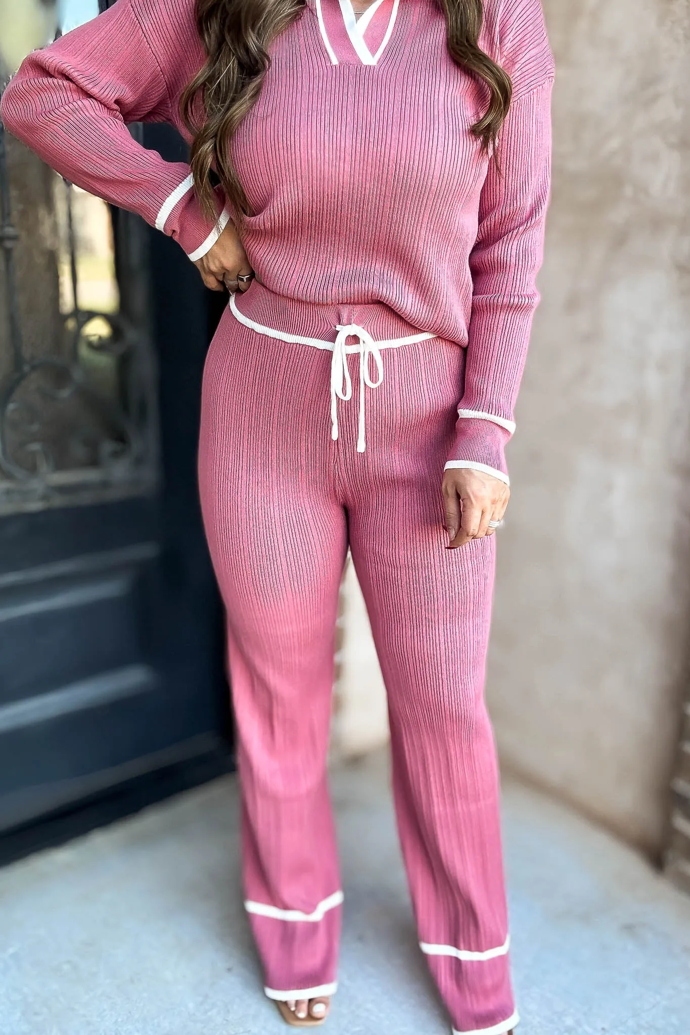 Mauve Sweater Pants