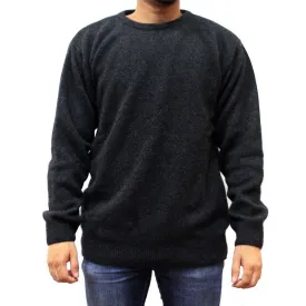 Mens Crew Neck Possum Merino Jumper - Charcoal