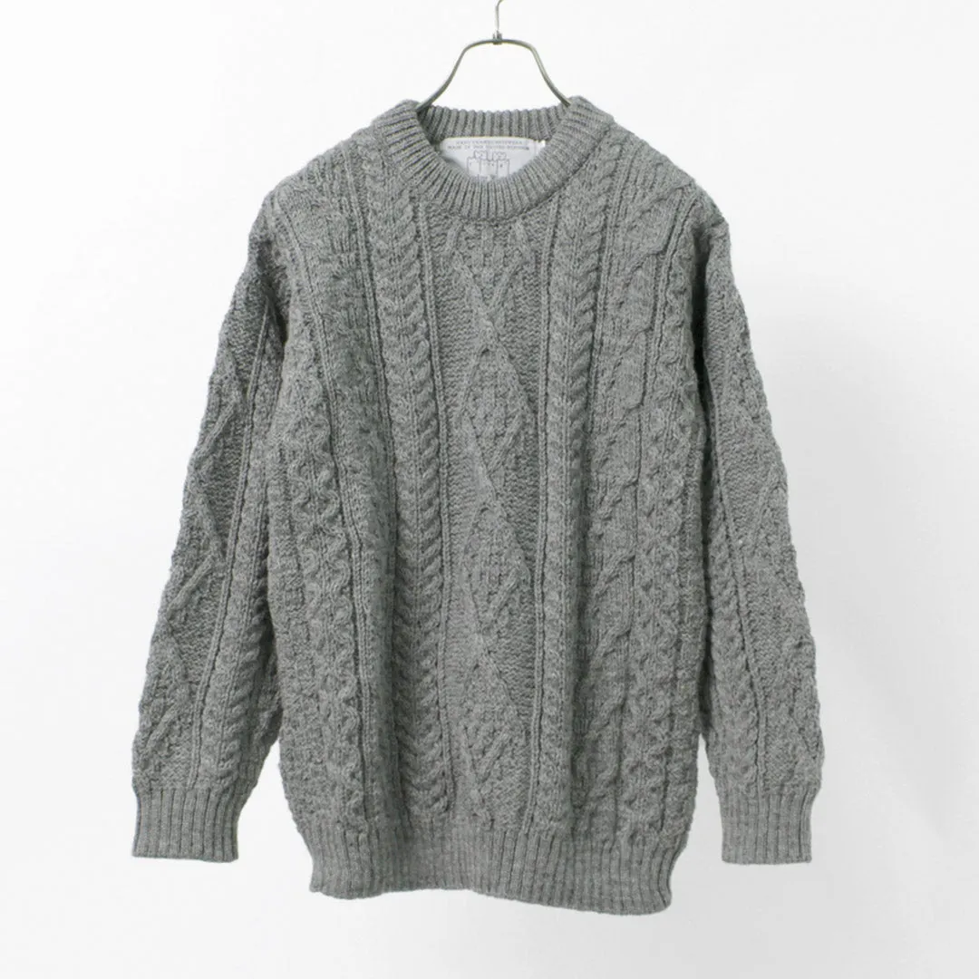 OLD DERBY KNITWEAR / Aran Crew Pullover