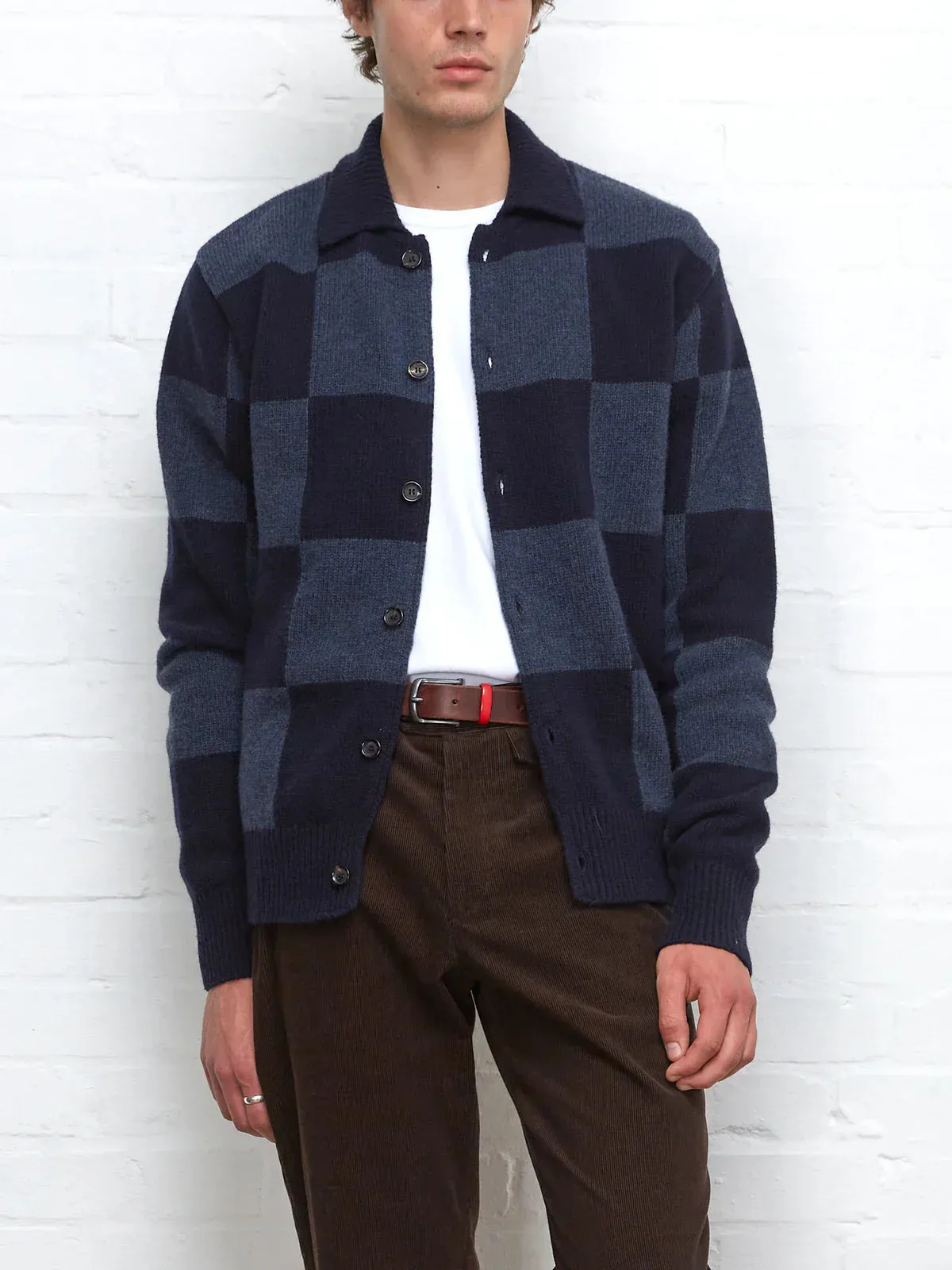 Oliver Spencer Britten Knitted Cardigan Navy