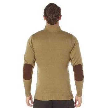 Rothco 3-Button Sweater With Suede Accents