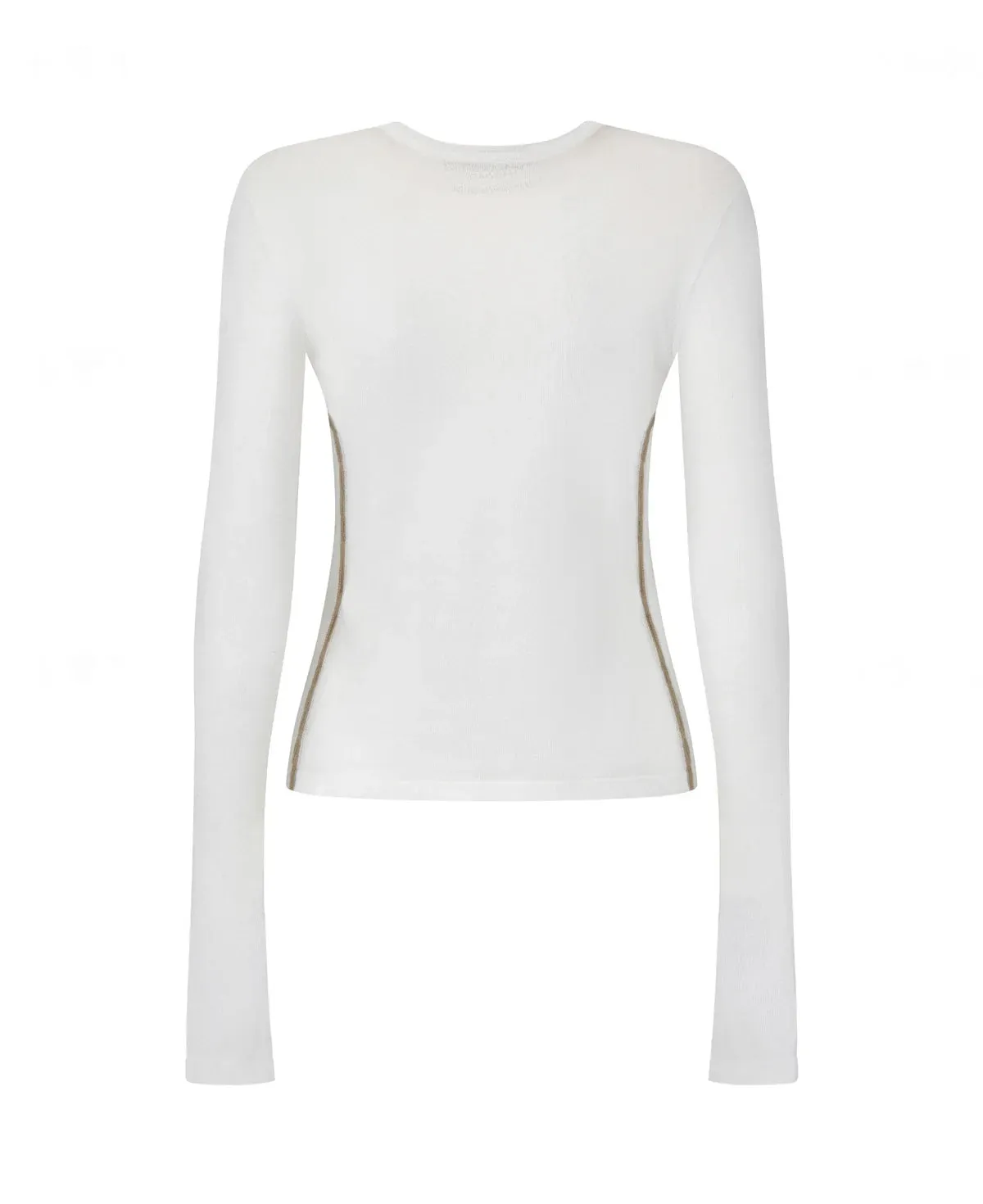 SHEER ESSENTIALS LONG SLEEVE TOP - CREAM