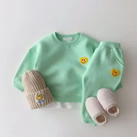 Smiley Patch Fleece Lined Jogger Set