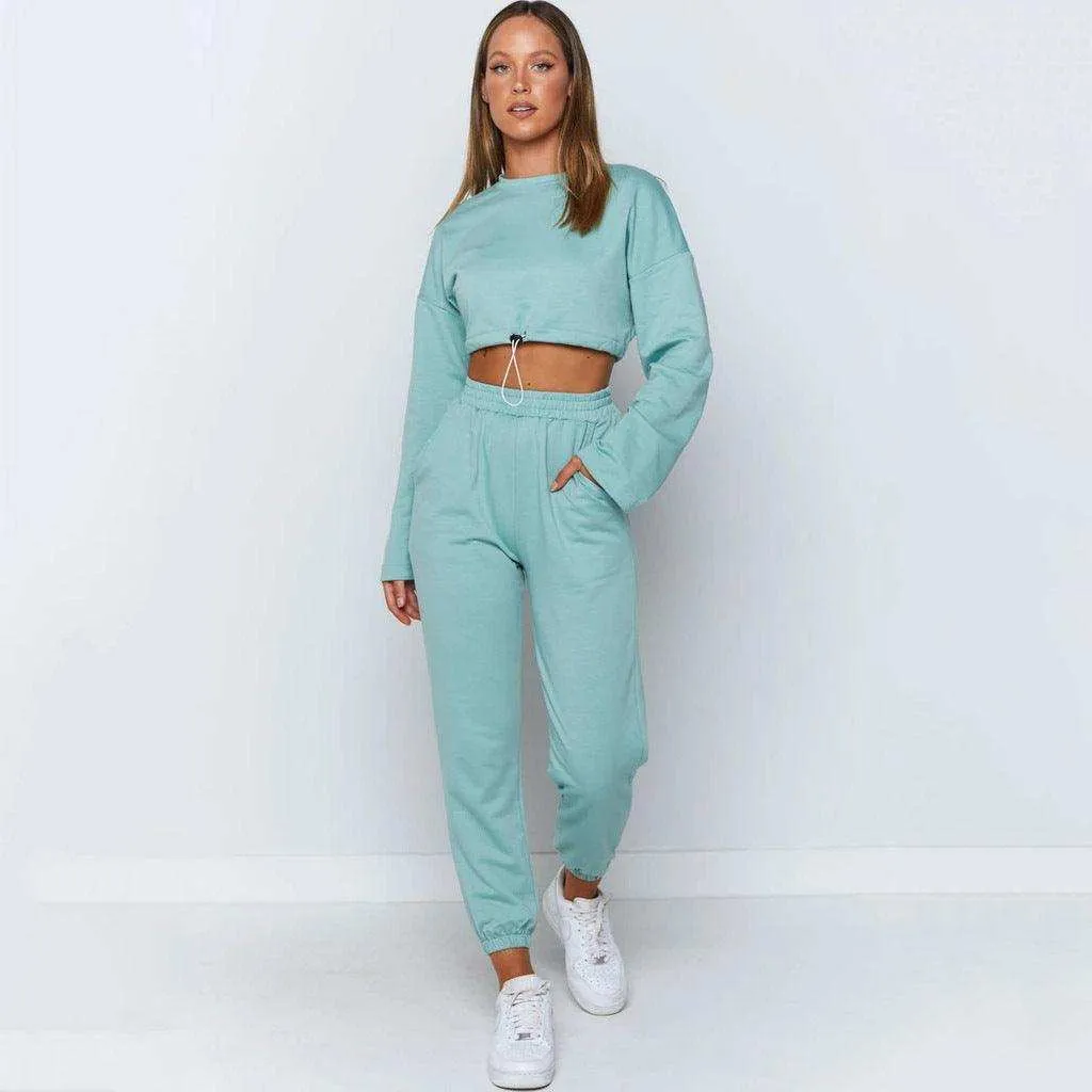 Sports and leisure fleece sweater suit