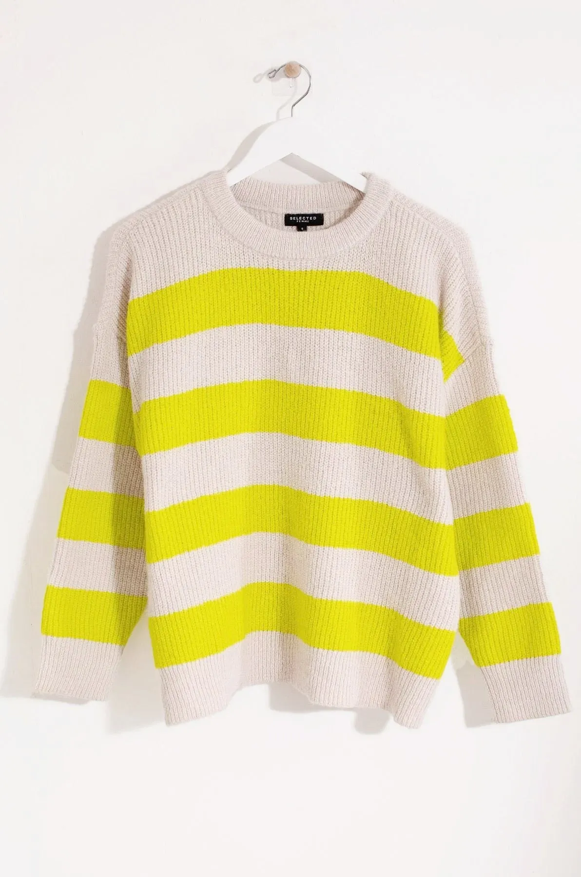 Striped Ribbed Knit Jumper