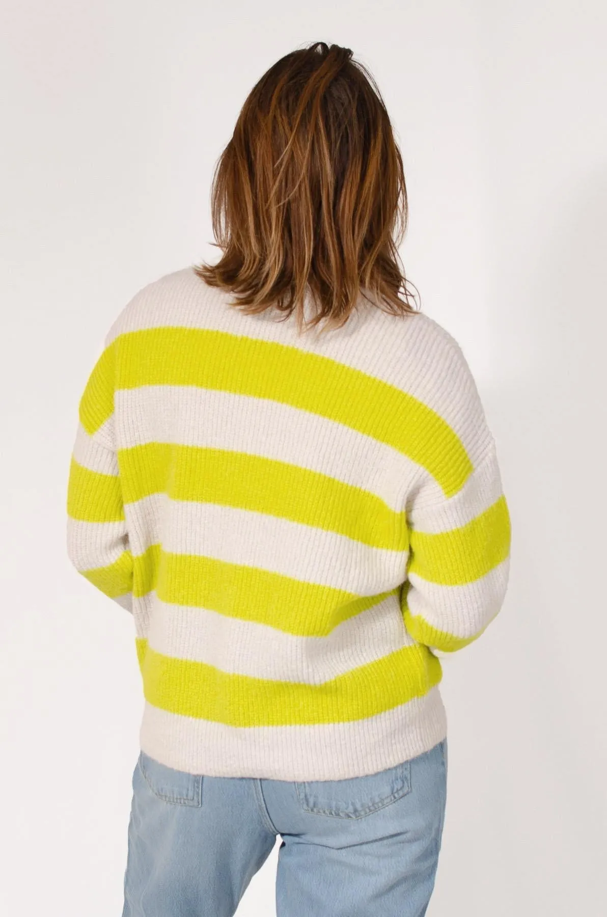 Striped Ribbed Knit Jumper