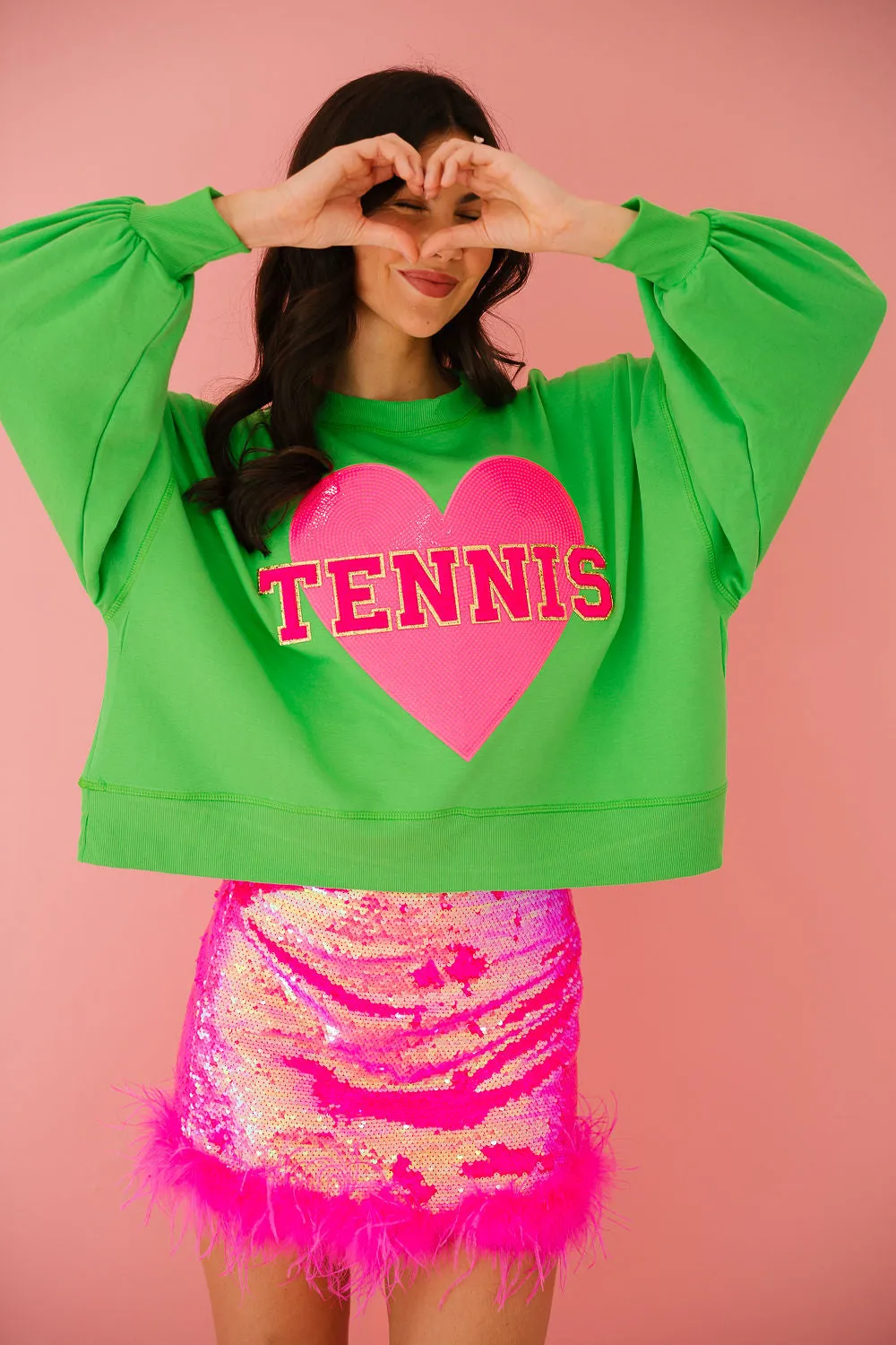 TENNIS LOVE GREEN PULLOVER