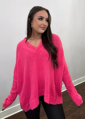 The Perfect Oversized Sweater - Candy Pink