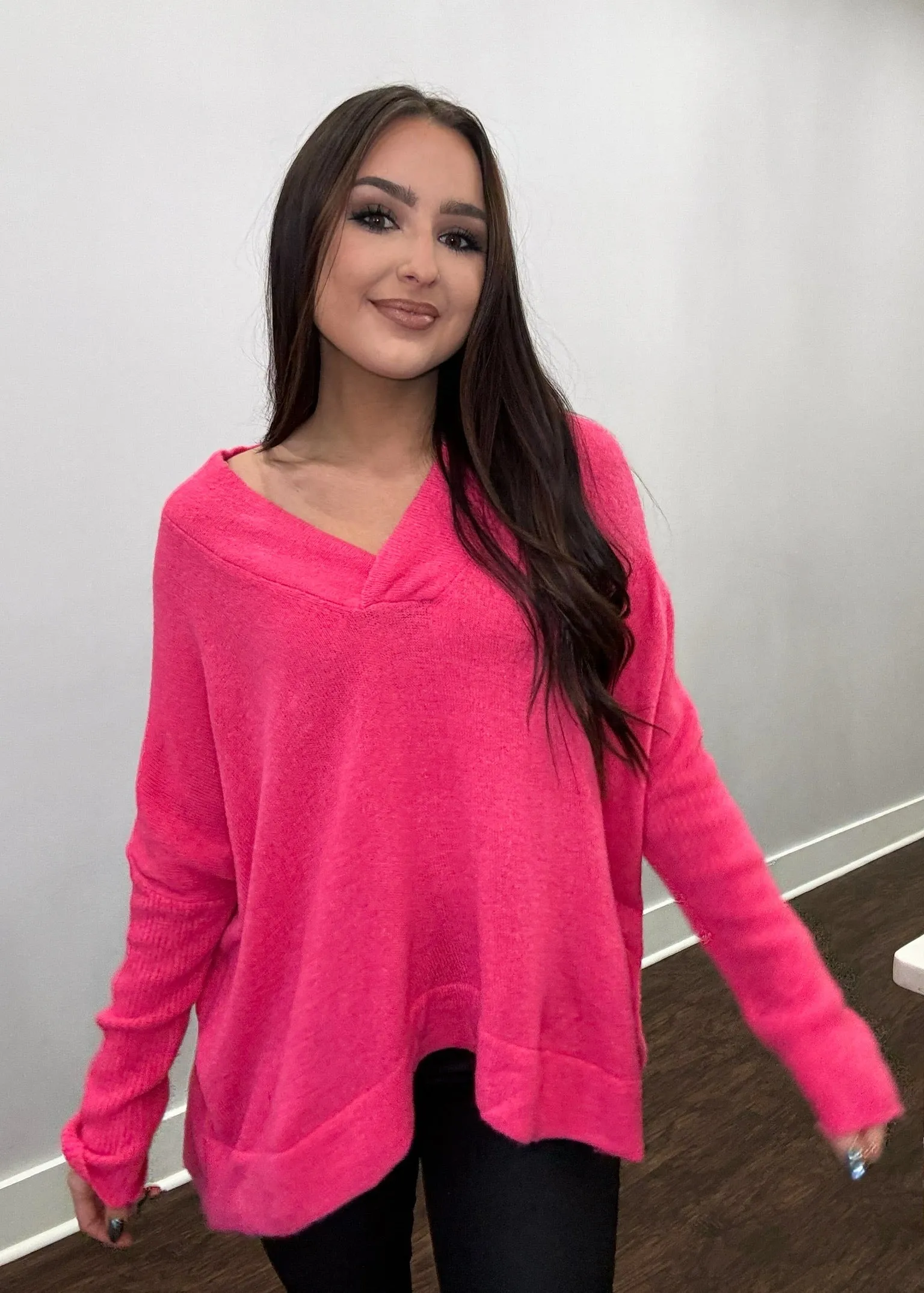 The Perfect Oversized Sweater - Candy Pink