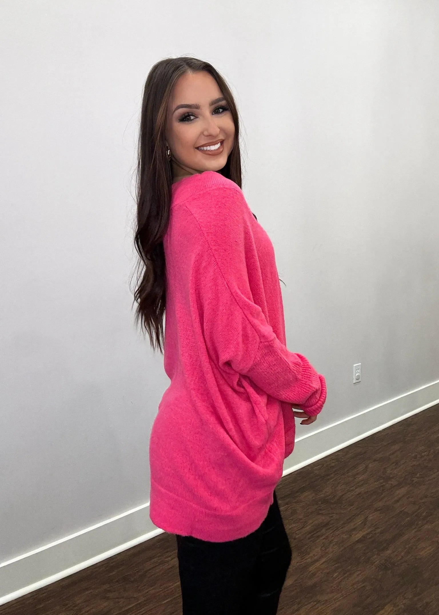 The Perfect Oversized Sweater - Candy Pink