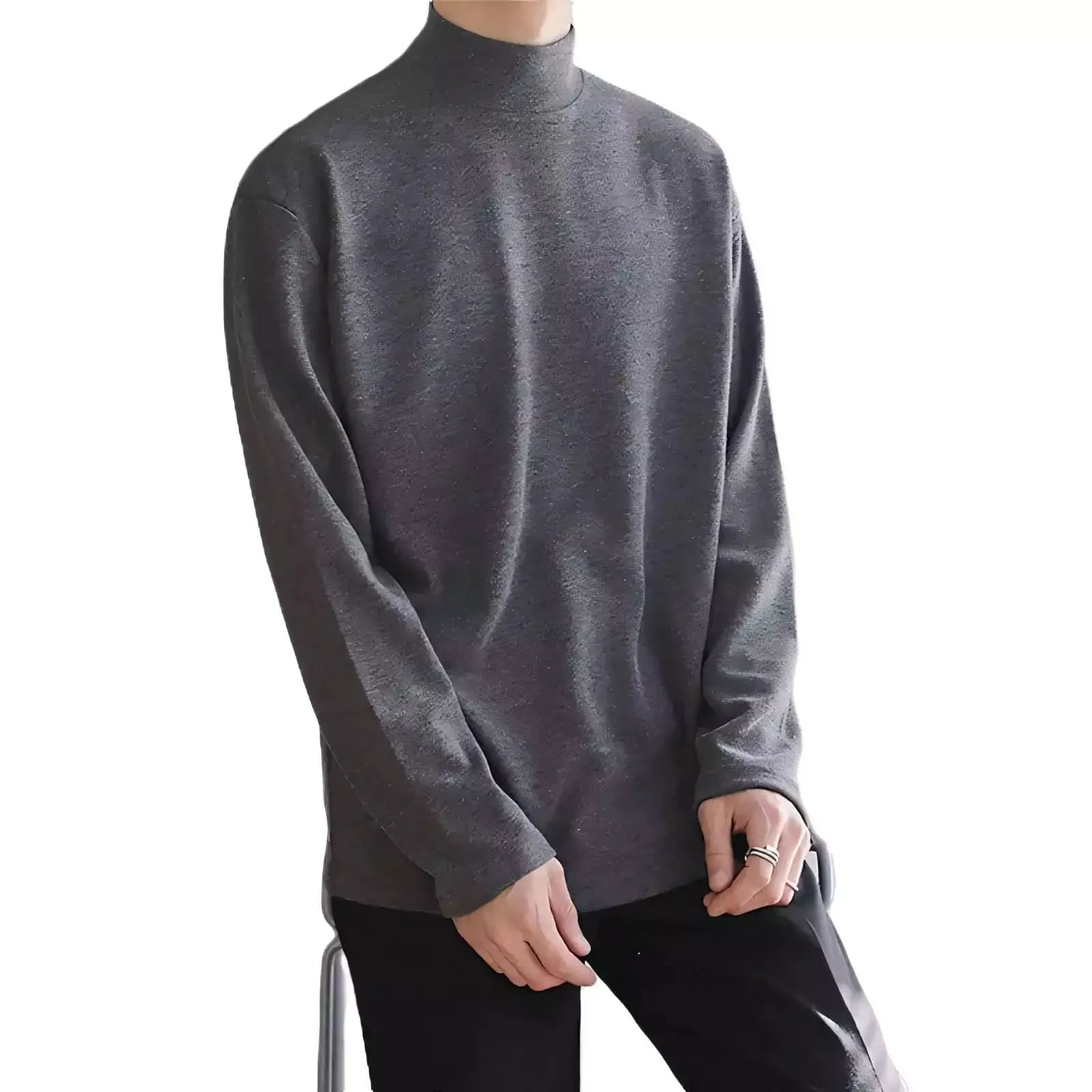 Turtleneck Velvet Sweater