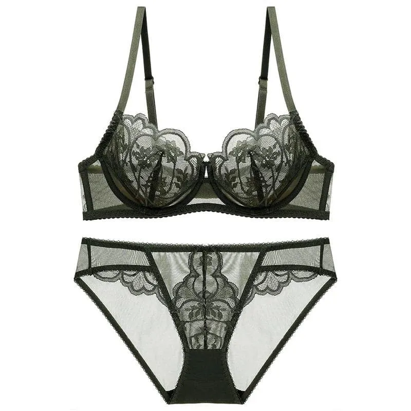 Ultra-Thin Petal Shape Bra Set - Breathable & Comfortable