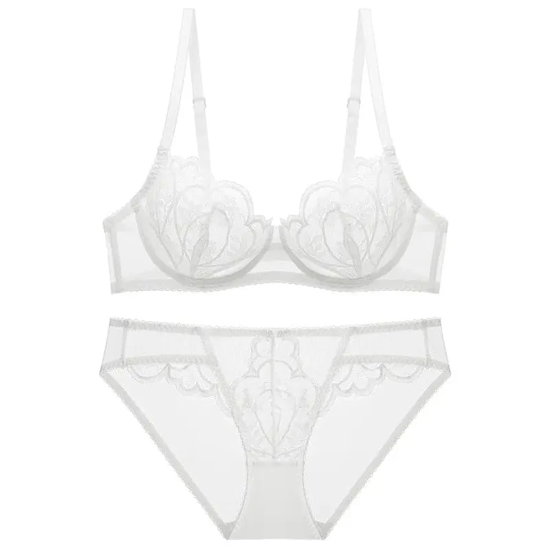 Ultra-Thin Petal Shape Bra Set - Breathable & Comfortable