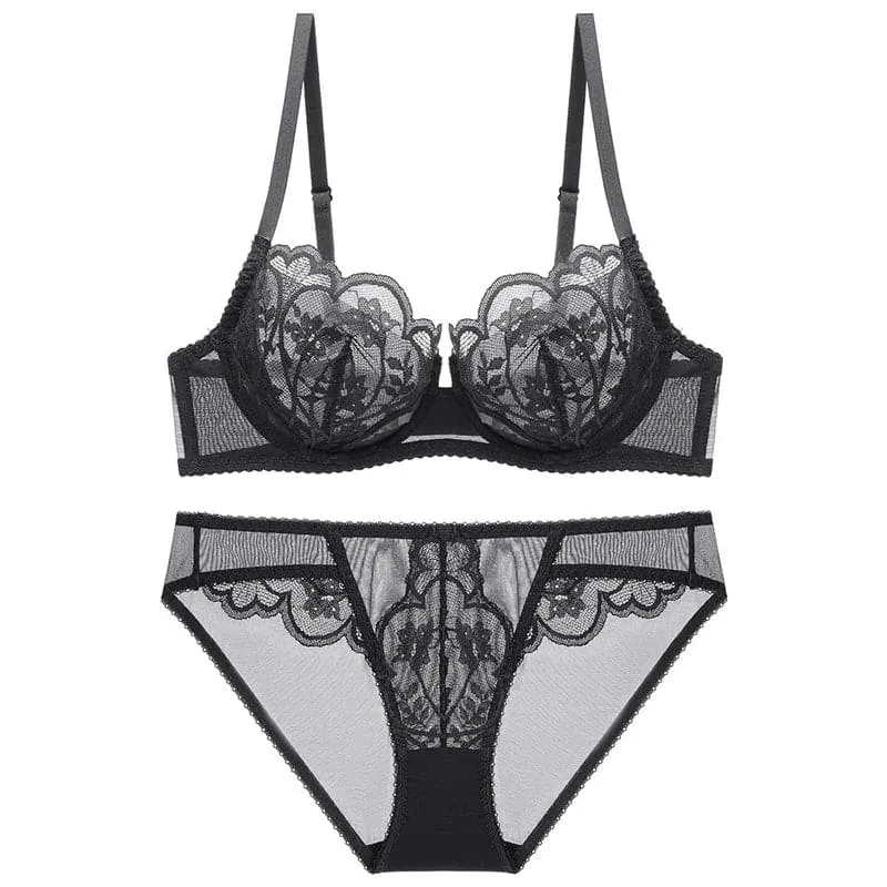 Ultra-Thin Petal Shape Bra Set - Breathable & Comfortable