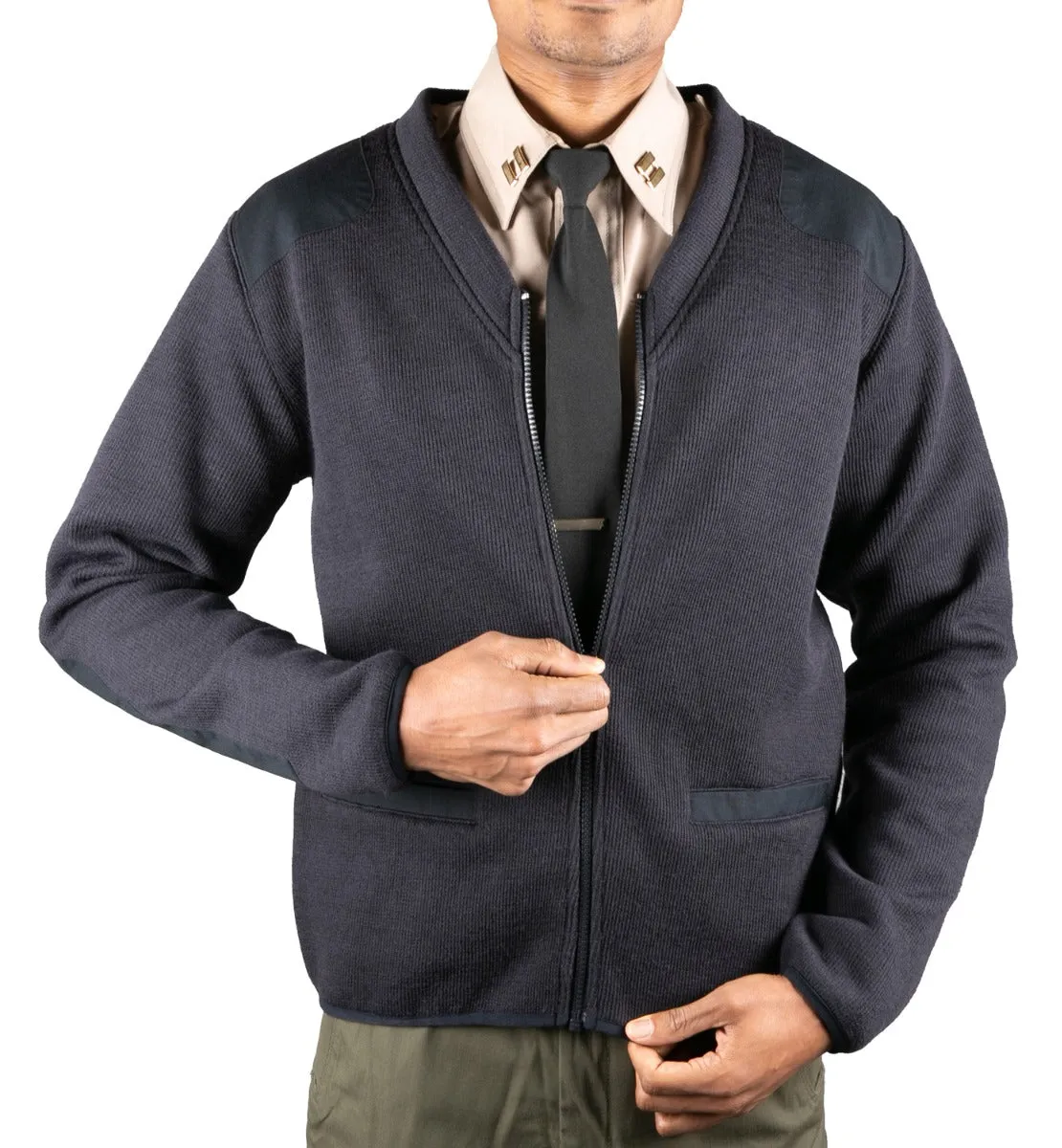 Unisex Fleece-Lined Zip Front Sweater